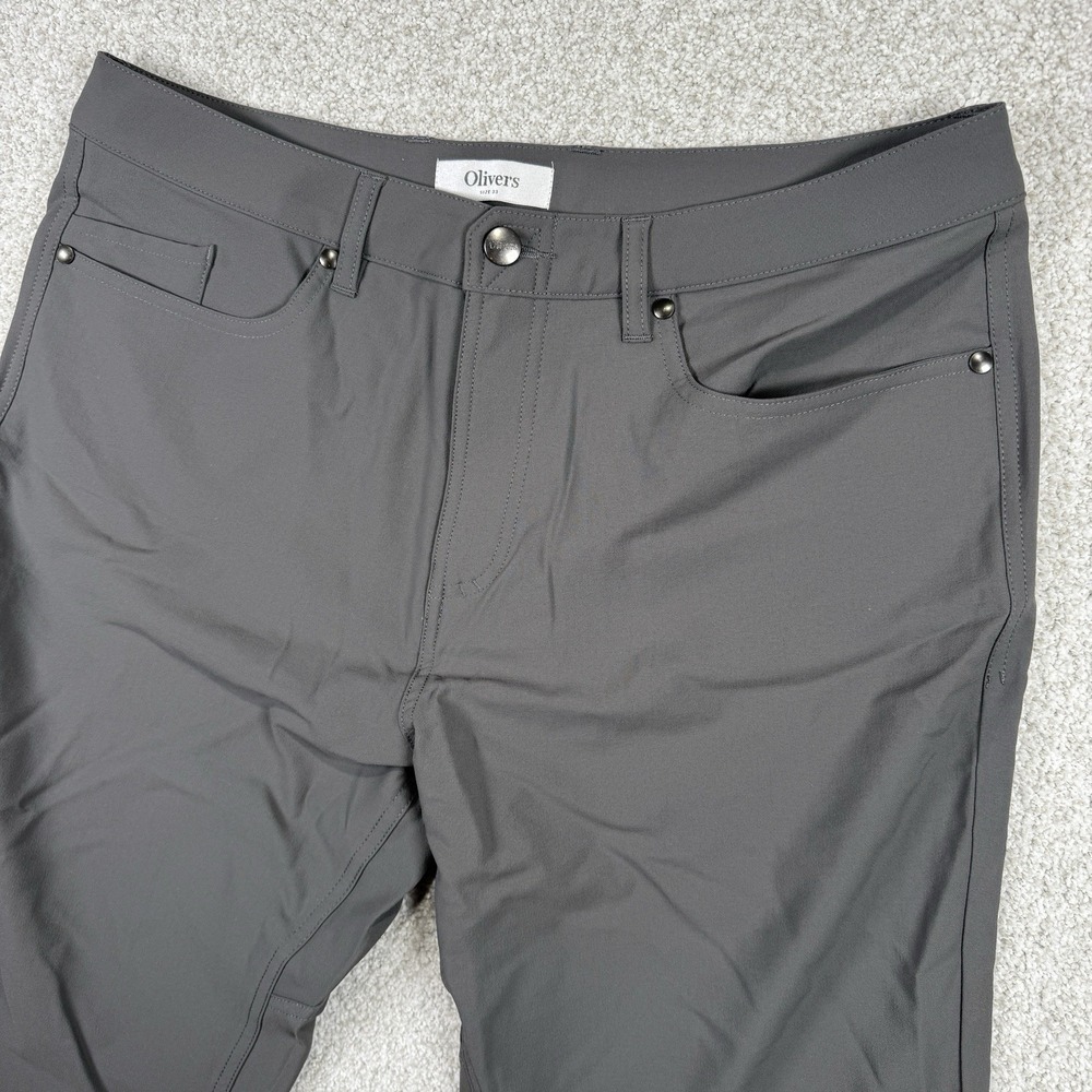 Olivers Passage Pants Mens Gray Slim Fit Stretch 36x32 Athletic Golf‎ a1